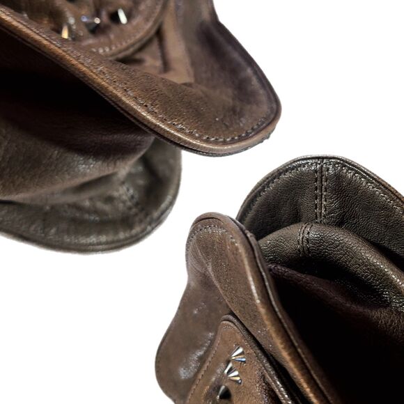 3.1 Phillip Lim - Edie Grey Leather Spike Studded Bow Accent Shoulder Bag EUC - Picture 4 of 11